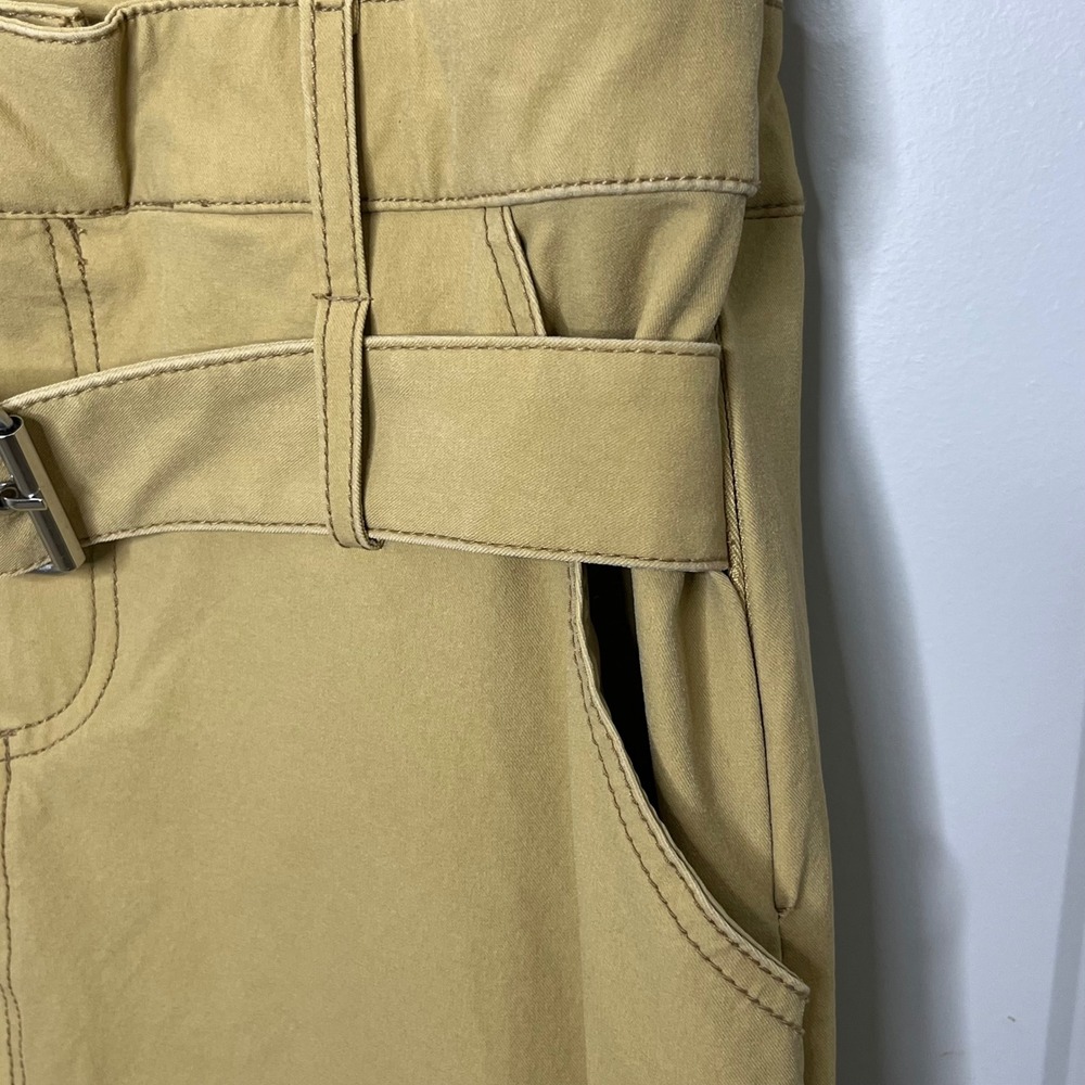 Zara Strapless Cargo Dress Size Medium NWT Belted Utility Midi Dress - Picture 8 of 16